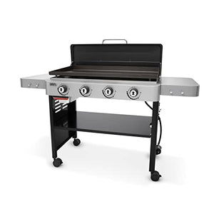 Plancha de gas Weber de 36", 4 quemadores, negra