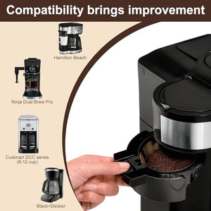 Bouaida 2 件咖啡过滤器，用于替换 Ninja 咖啡吧冲泡器，咖啡过滤器 #4，永久可重复使用的锥形篮咖啡过滤器