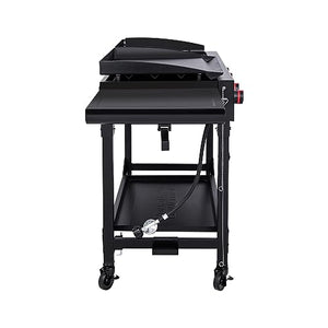 Royal Gourmet GD402 4-Burner Portable Flat Top Gas Grill and Griddle Combo with Folding Legs, 48,000 BTU, Black