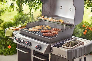 Weber Porcelain-Enameled Cast-Iron Cooking Grates,Fits-Genesis 300 series grills, 19.5" x 12.9" With Superior Heat Retention