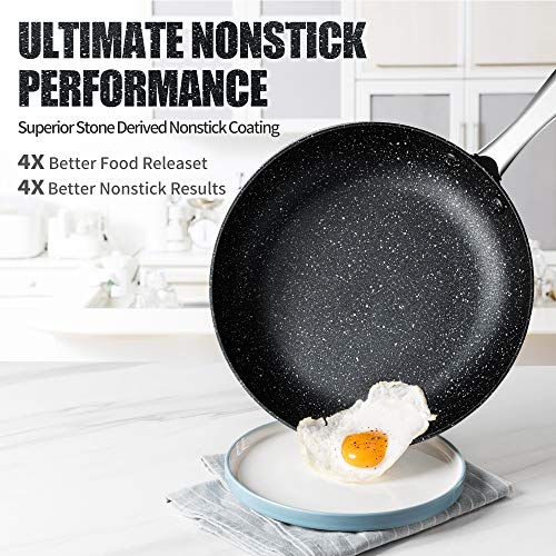  MICHELANGELO 8 Inch Frying Pan with Lid, Ultra